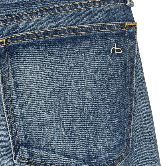 Rag & Bone SZ 28 The Dre Boyfriend Jeans Bradford Low-Rise Zip-Fly Whiskered - Picture 6 of 11